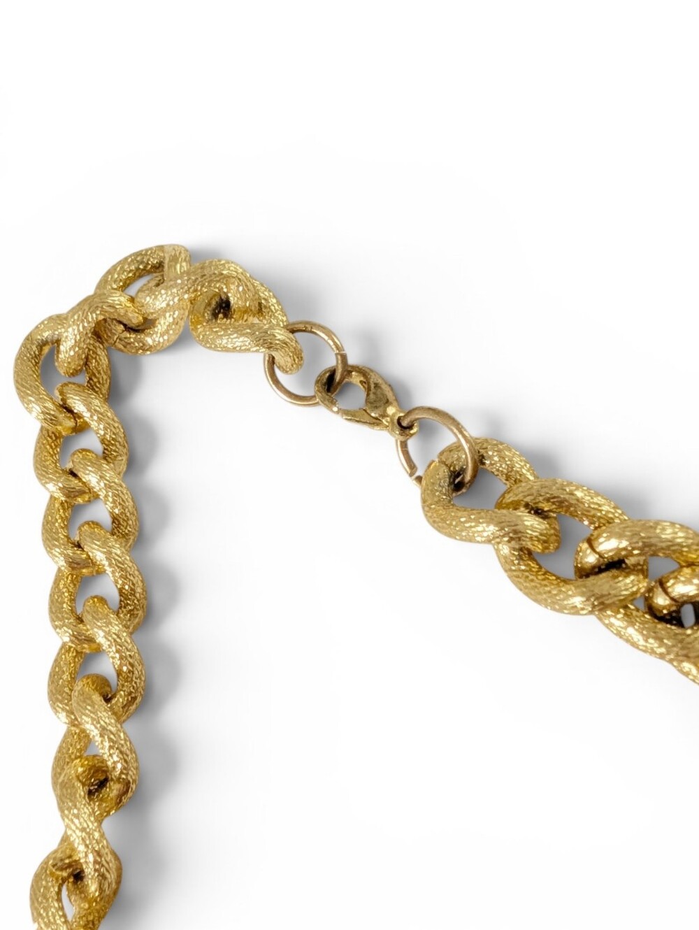 VINTAGE Curb Link Gold Chain Necklace Large 1980 - Picture 7 of 14